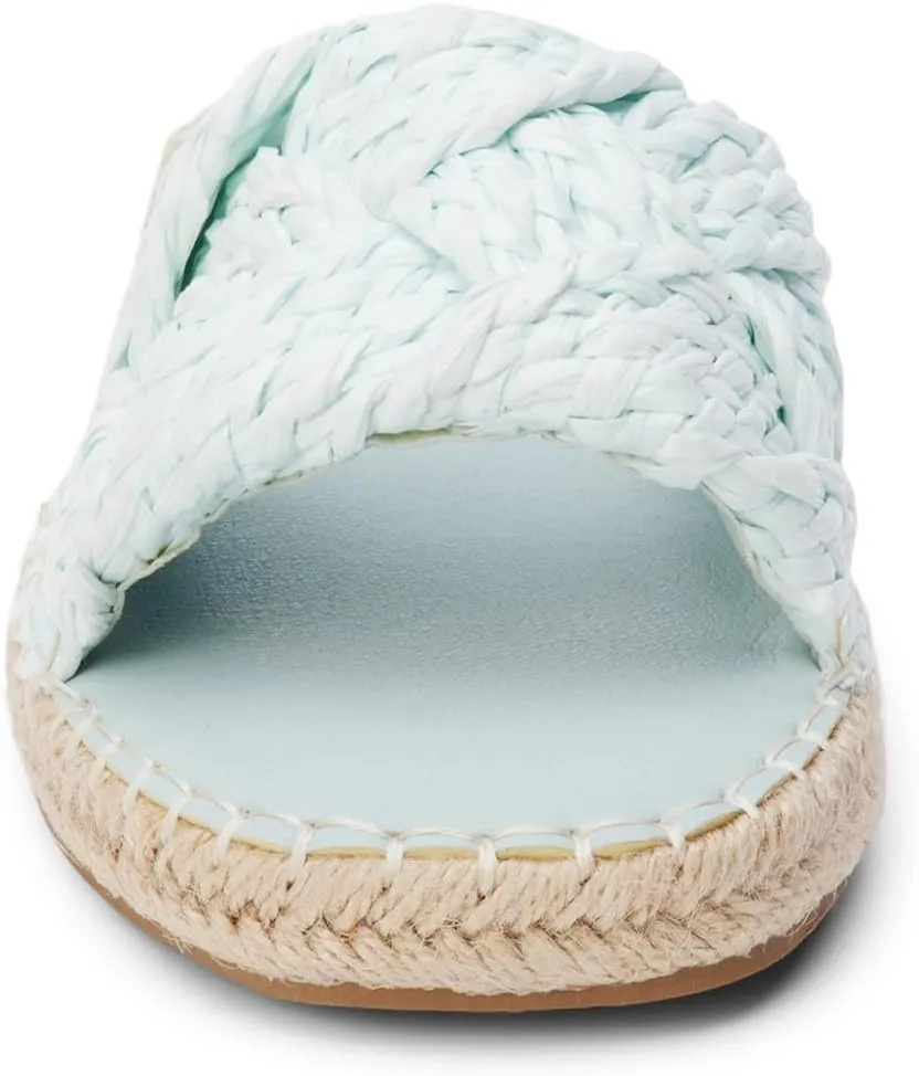 BEACH by Matisse Womens Ivy Espadrille Slide Casual Sandals Casual Low Heel 1-2" - Blue