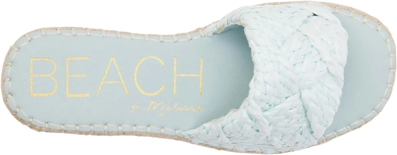 BEACH by Matisse Womens Ivy Espadrille Slide Casual Sandals Casual Low Heel 1-2" - Blue