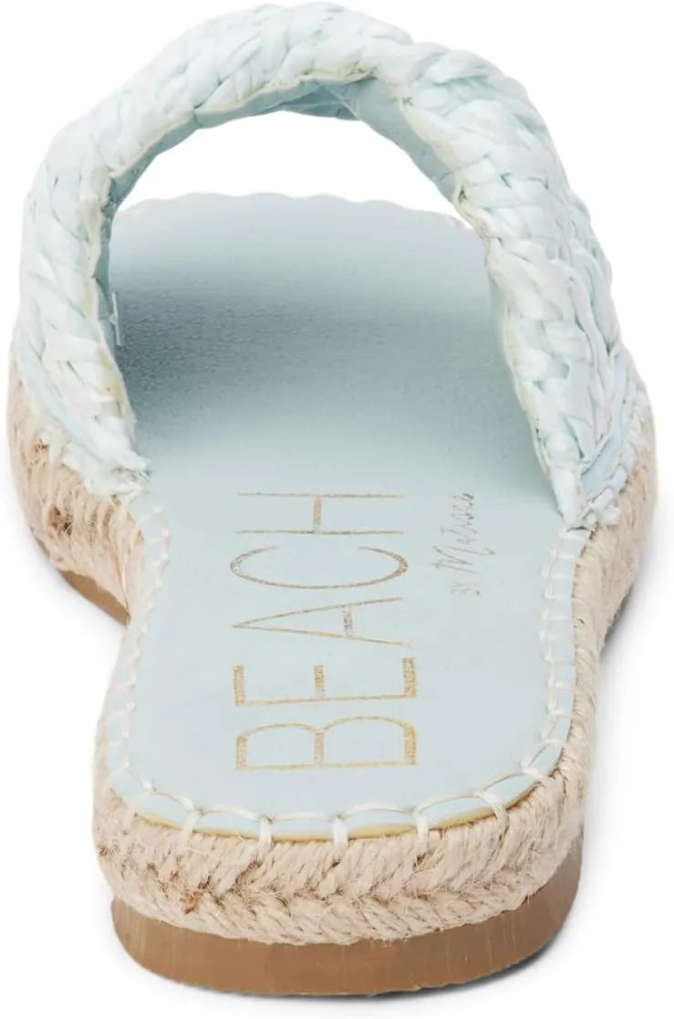 BEACH by Matisse Womens Ivy Espadrille Slide Casual Sandals Casual Low Heel 1-2" - Blue