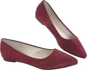 Bella Marie Angie Women's Classic Pointy Toe Ballet Flat Shoes