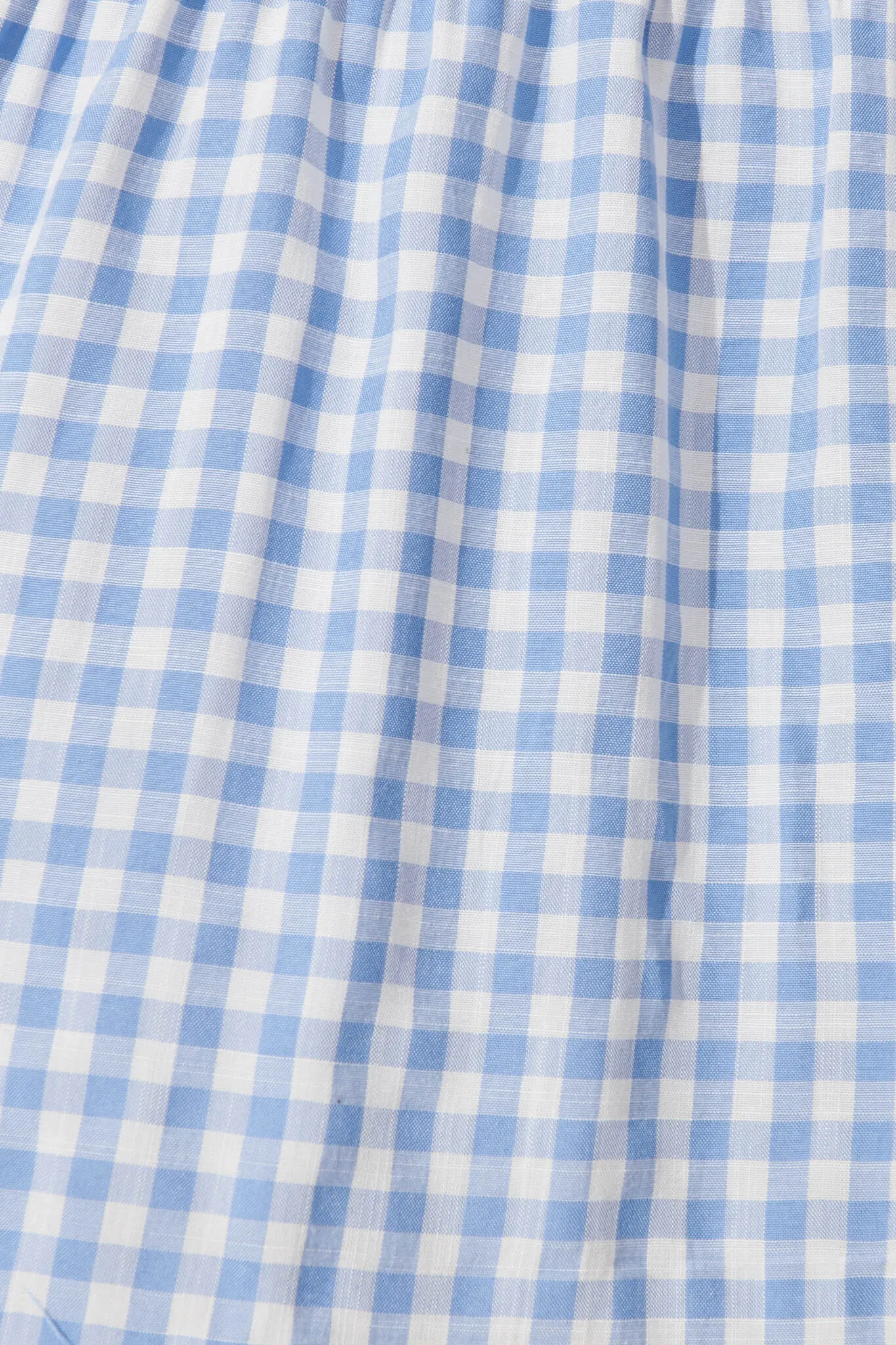Bently Midi Dress In Blue Gingham Check Cotton Blend