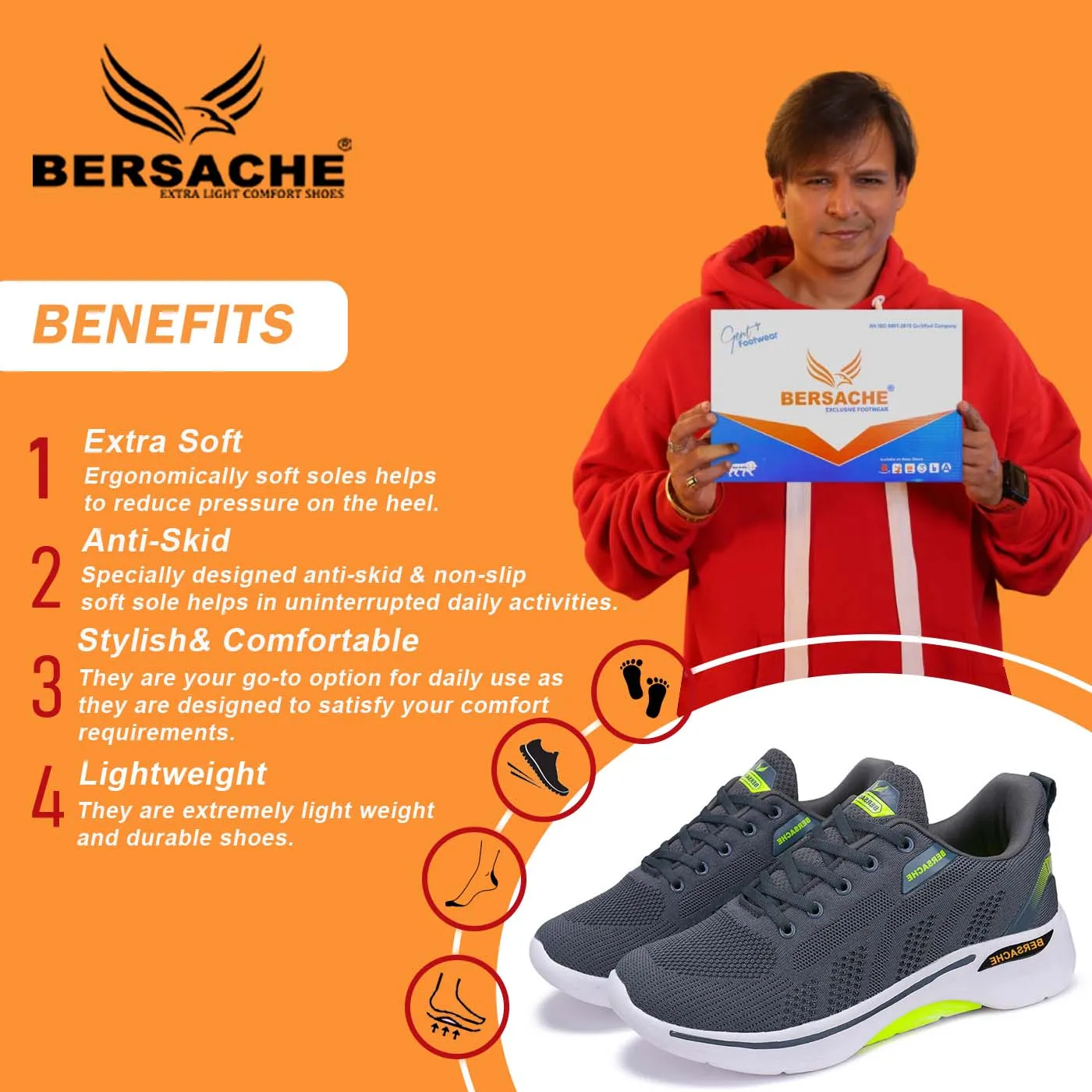 Bersache Lightweight Casual High Quality Sole For Men - 7049