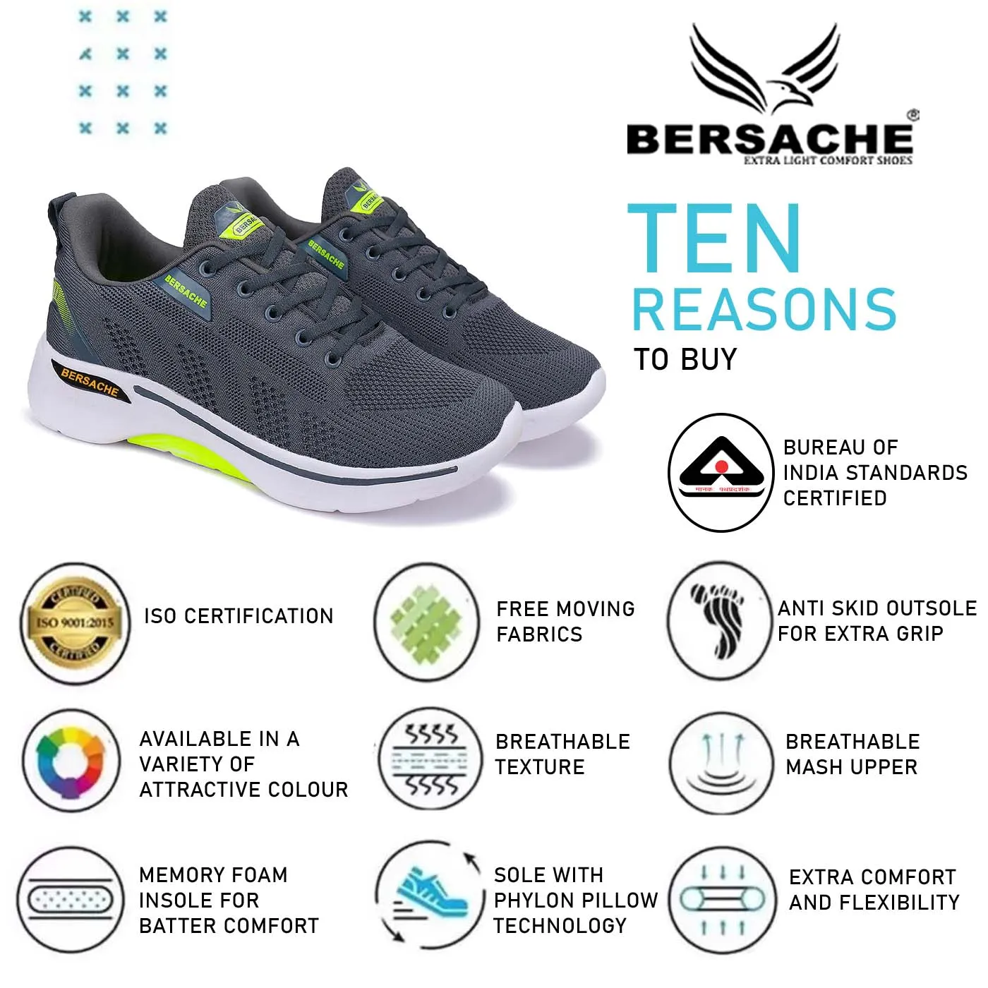 Bersache Lightweight Casual High Quality Sole For Men - 7049