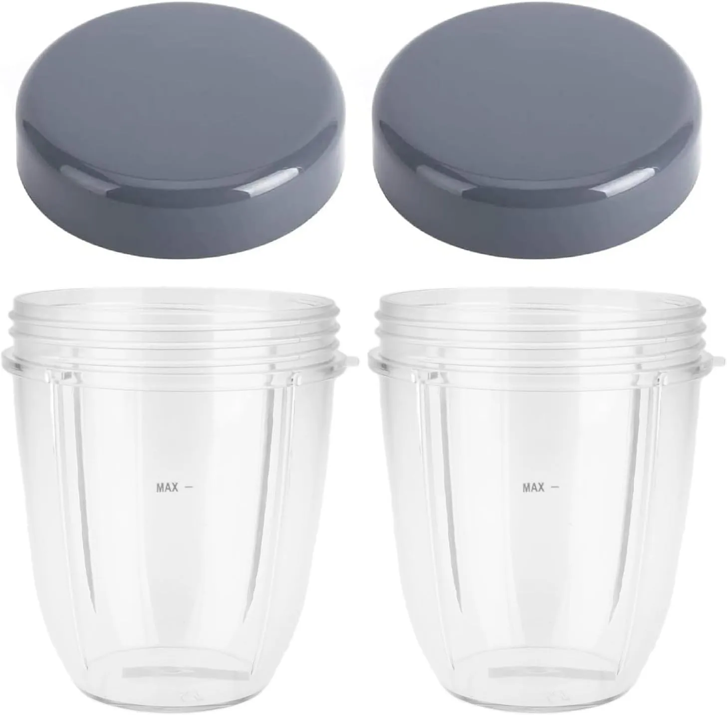 Blender Cups Replacement for Nutribullet Blender 18OZ Cup with Lid, Compatible with Nutribullet 600W 900W Blender Juicer (2Pack)