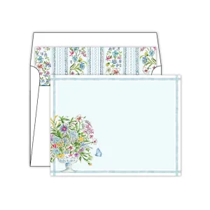 Blue Botanical Vase Social Set