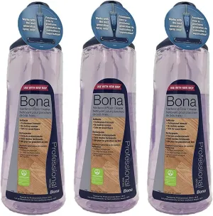Bona Pro 33 Oz Hardwood Floor Cleaner Refill Cartridge, Premium No-Residue Formula, Ready-to-Use Cartridge For Bona Hardwood Floor Spray Mop, Cleans Dirty, Smudged Wood Floors (Pack of 3)