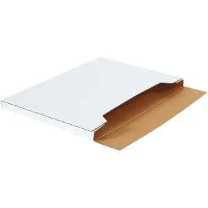 Boxes Fast BFM38261 Jumbo White Fold-Over Cardboard Mailers, 38 x 26 x 1 Inches, Easy Fold Mailers, Corrugated Die-Cut Shipping Boxes, Multi-Depth, Large White Mailing Boxes (Pack of 20)
