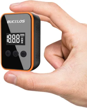 BUCKLOS Mini Electric Bike Pump Portable with Pressure Gauge, Max 150PSI Bicycle Air Tire Ebike Pump Auto Stop, Type-C Rechargeable with Presta and Schrader Valve for Road Bicycle, Mountain Bike