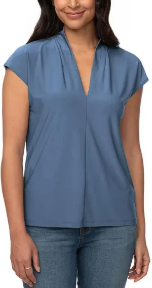 Buffalo David Bitton Ladies' V-Neck Comfort Fit Cap Sleeves Blouse