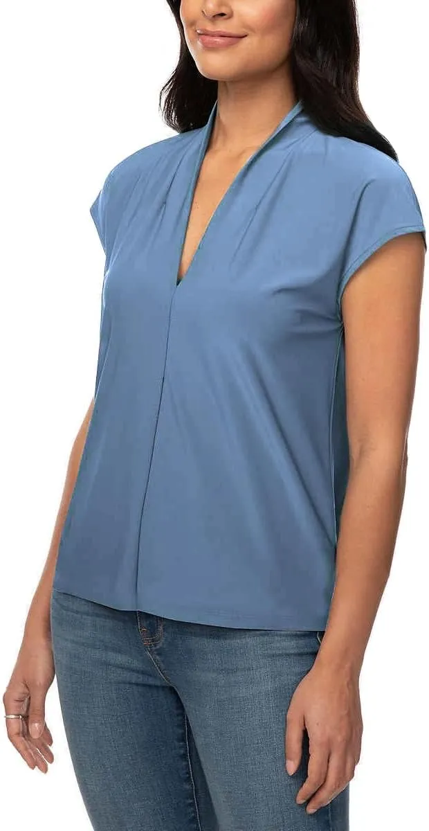 Buffalo David Bitton Ladies' V-Neck Comfort Fit Cap Sleeves Blouse