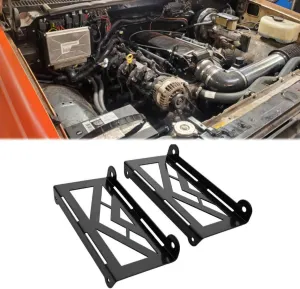 Canitu Black LS1 ECM ECU PCM LSX CNC Cut Engine Computer Mount Bracket Mounting Conversion Brackets Powertrain Control Module Replacement for Pcm Swap 6.0 5.3 LQ9 LM7 0411 C10 C-10