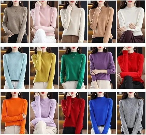 Cashmere Sweaters for Women,Fall Sweaters for Women 2024 Trendy,Long Sleeve Crew Neck Plus Size Dressy Casual Sweaters