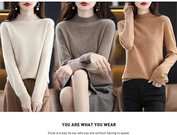 Cashmere Sweaters for Women,Fall Sweaters for Women 2024 Trendy,Long Sleeve Crew Neck Plus Size Dressy Casual Sweaters