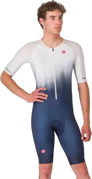 CASTELLI Men’s Core Tri Suit Short Sleeve, Cycling Race Swim Bike Run, Aerodynamic Triathlon Suit with Pockets