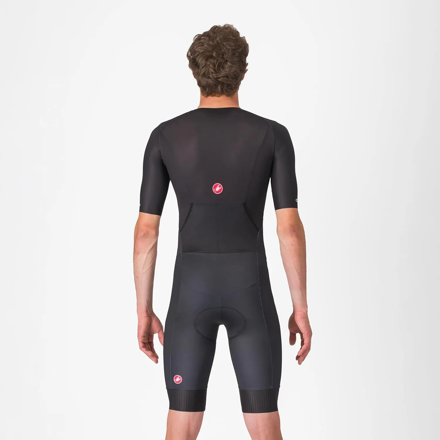 CASTELLI Men’s Core Tri Suit Short Sleeve, Cycling Race Swim Bike Run, Aerodynamic Triathlon Suit with Pockets