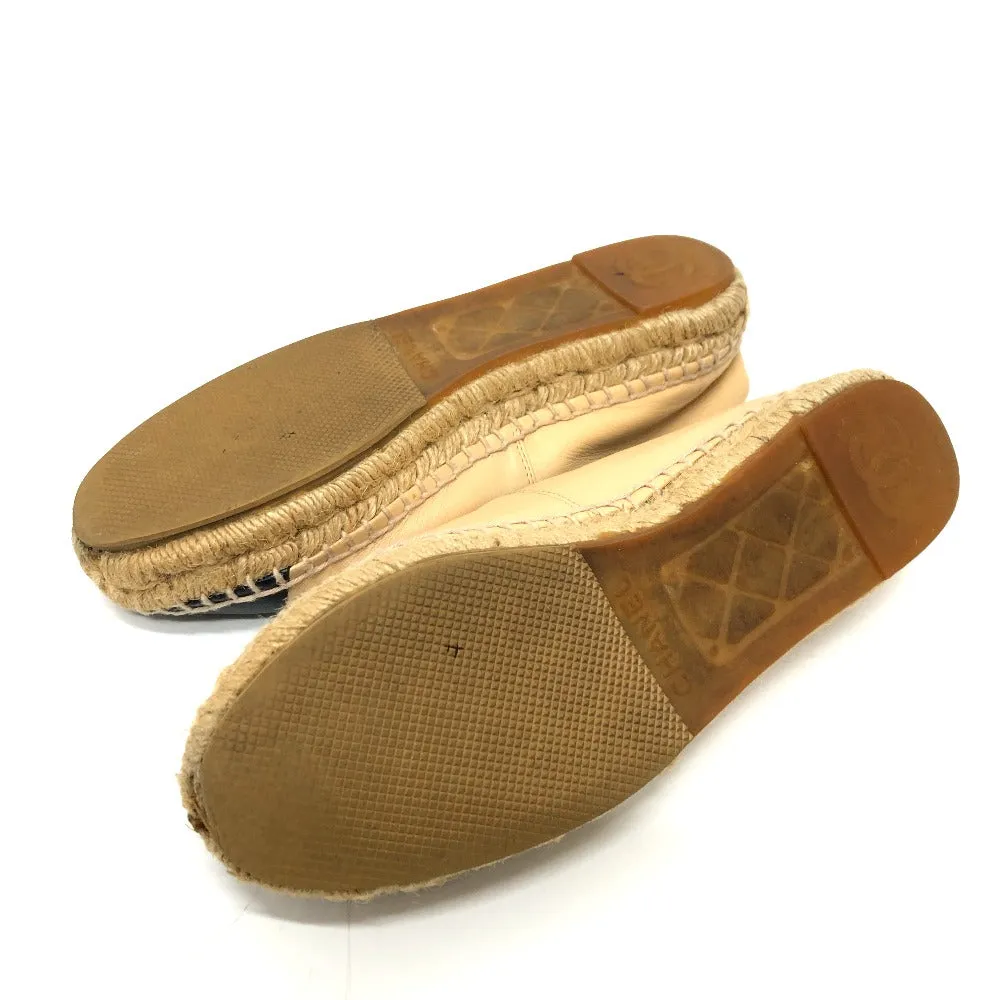 CHANEL Slip-on leather beige Espadrille M