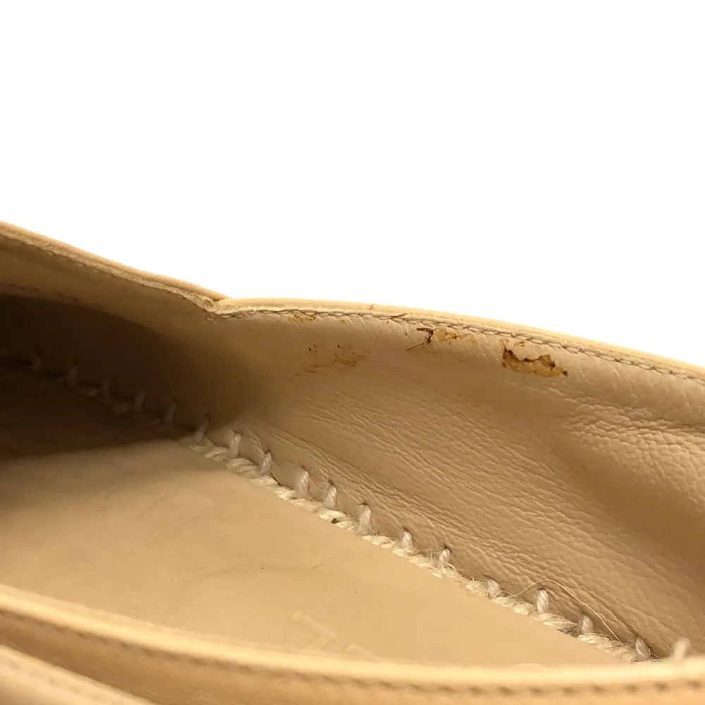 CHANEL Slip-on leather beige Espadrille M