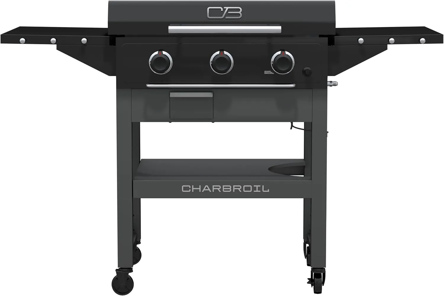 Charbroil® 28" XL Performance Series™ Propane Gas Griddle with Cart 3 Burner Flat Top Grill, Black - 463258924