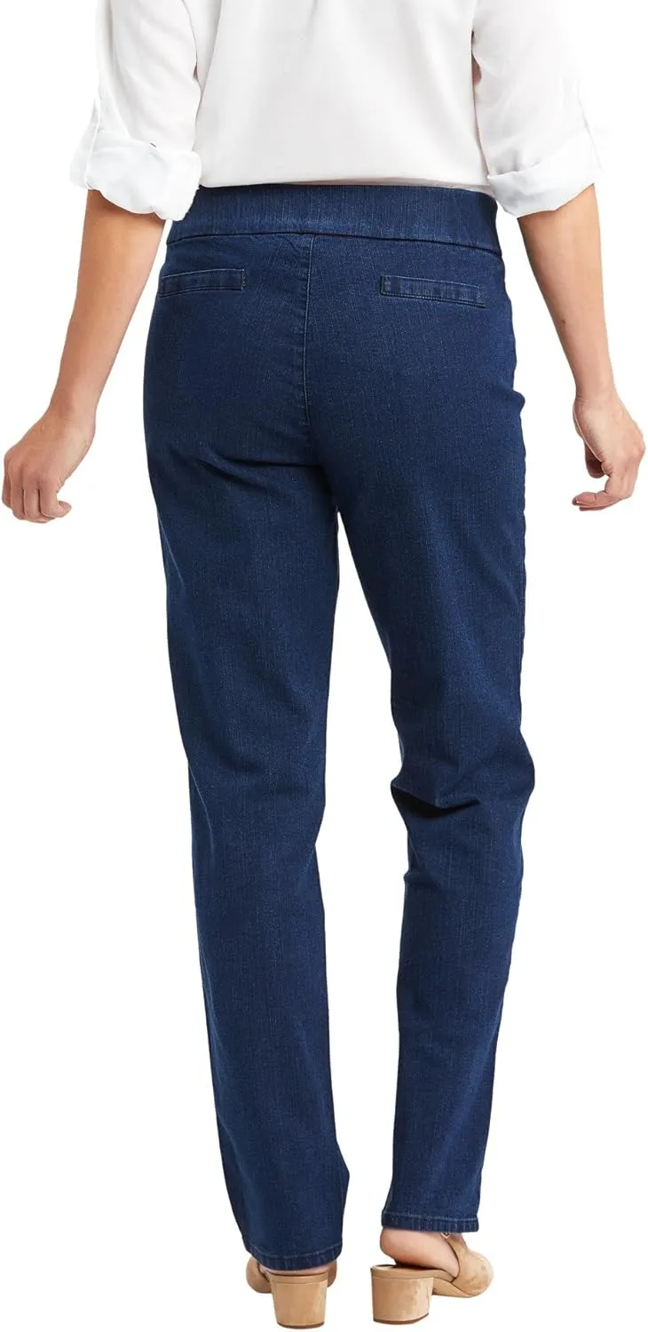 Chic Classic Collection Women's Easy-Fit Elastic-Waist Pant