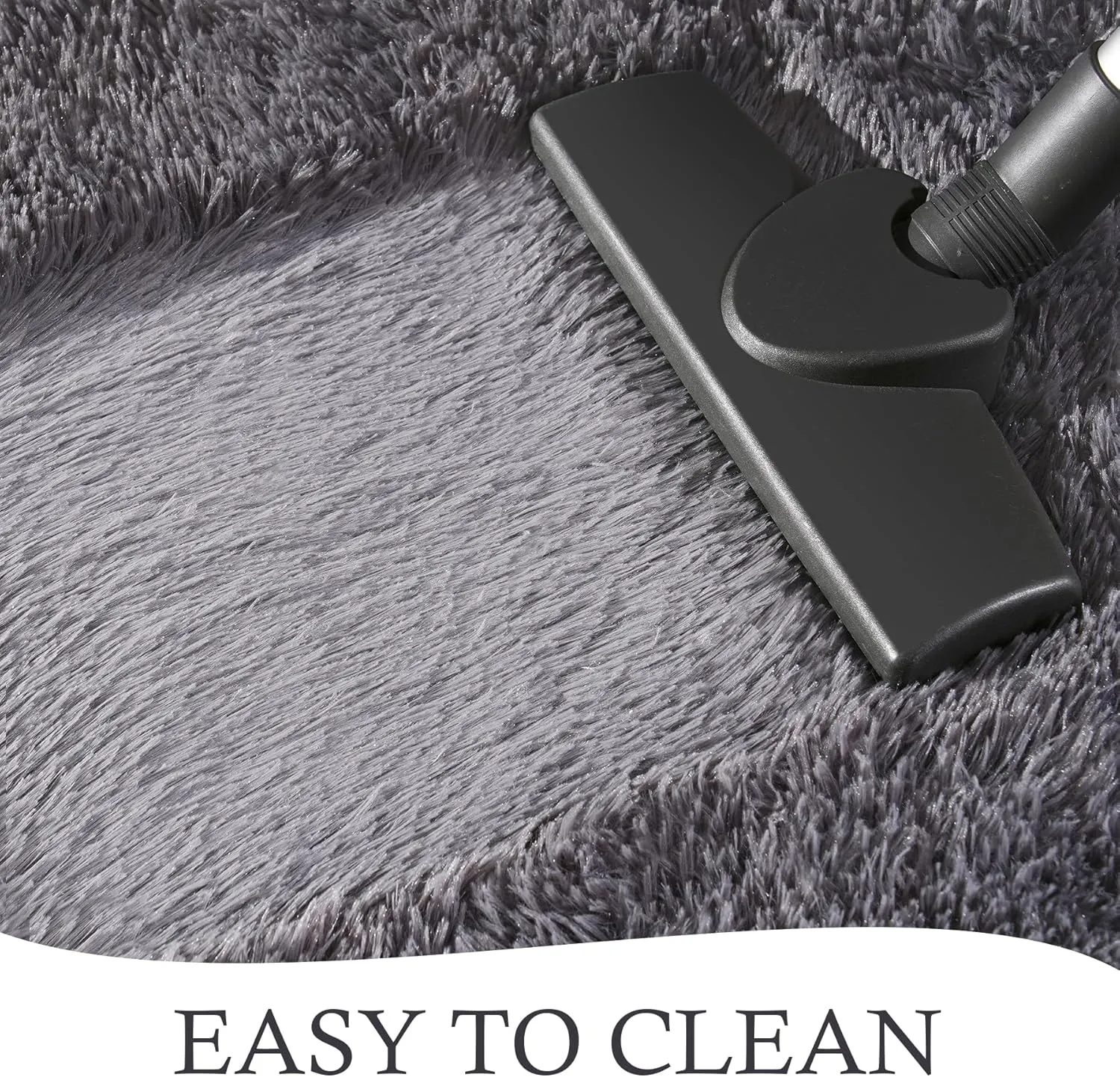 Chicrug Soft Runner Rugs for Bedroom Living Room Plush Fluffy Rugs 2x6 Feet, Shag Furry Area Rug Carpet Non Shedding for Nursery Children Kids Girls Room Home Decorative,Coal Grey