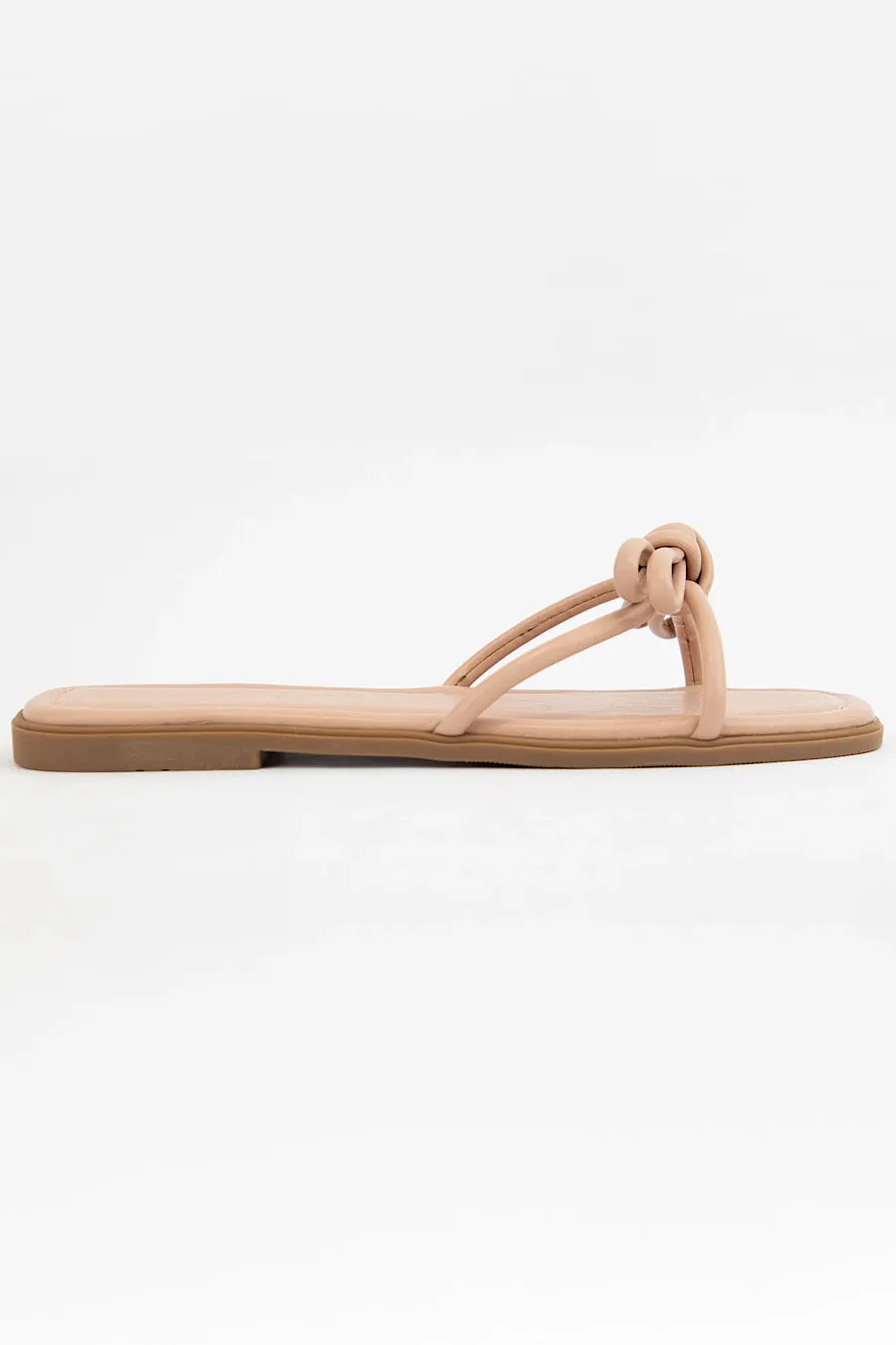 Ciara Bow Sandals in Blush Nude