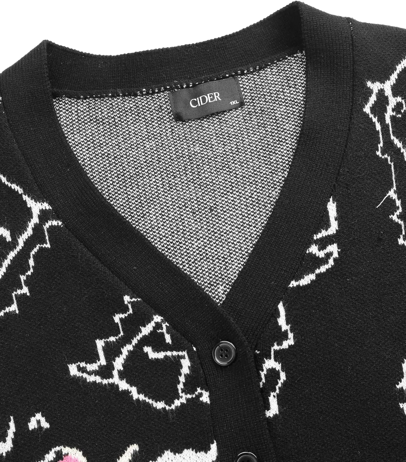 CIDER Women’s Dinosaur Cardigan Graphic Streetwear Cute Patterned Preppy Sweater