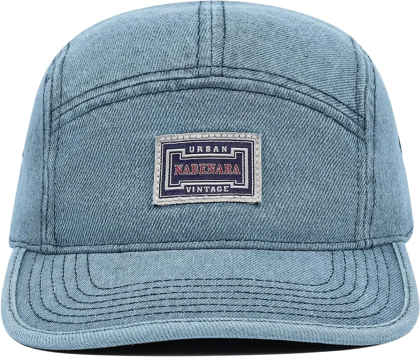 Clakllie 5 Panel Flat Brim Baseball Cap - Washed Cotton, Vintage Dad Hat for Men & Women Street Style Trucker Cap Hip Hop Hat