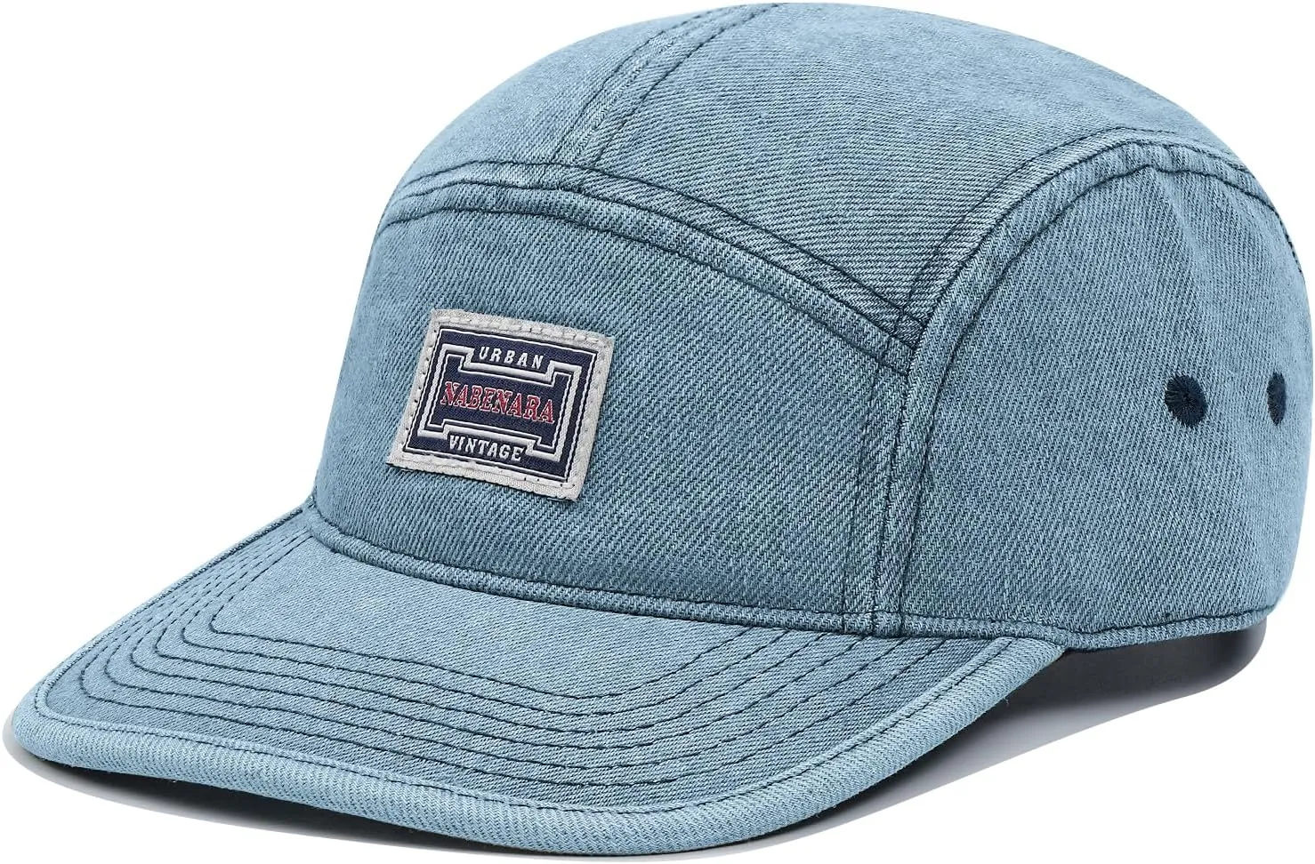 Clakllie 5 Panel Flat Brim Baseball Cap - Washed Cotton, Vintage Dad Hat for Men & Women Street Style Trucker Cap Hip Hop Hat