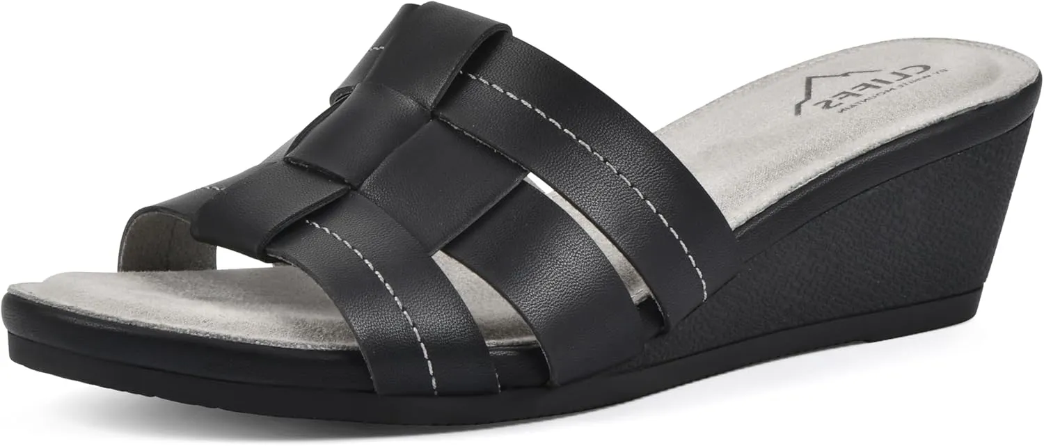 CLIFFS BY WHITE MOUNTAIN Women's Candyce Wedge Sandal