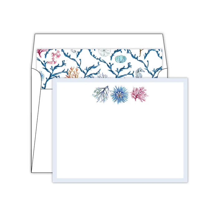 Coastal Blue Coral Trio & Trellis Social Set