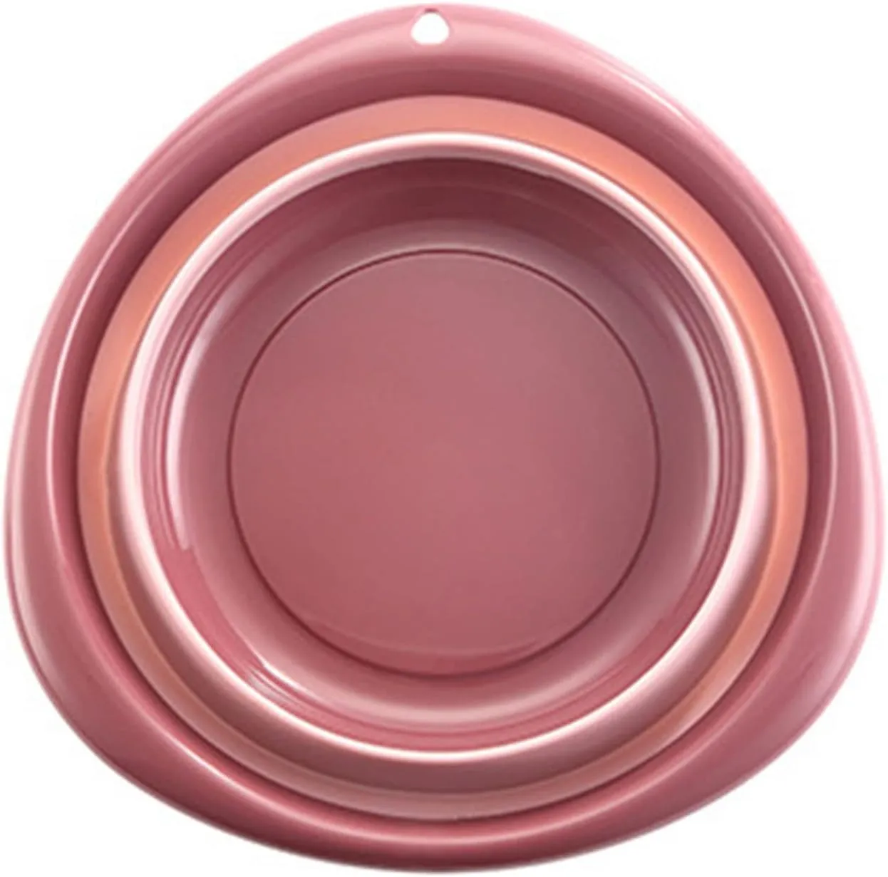 Collapsible wash basin Creative Folding Basin Outdoor Travel Portable Basin Washing Face Laundry Vegetable Washing Basin Kitchen Bathroom Accessories(Pink)