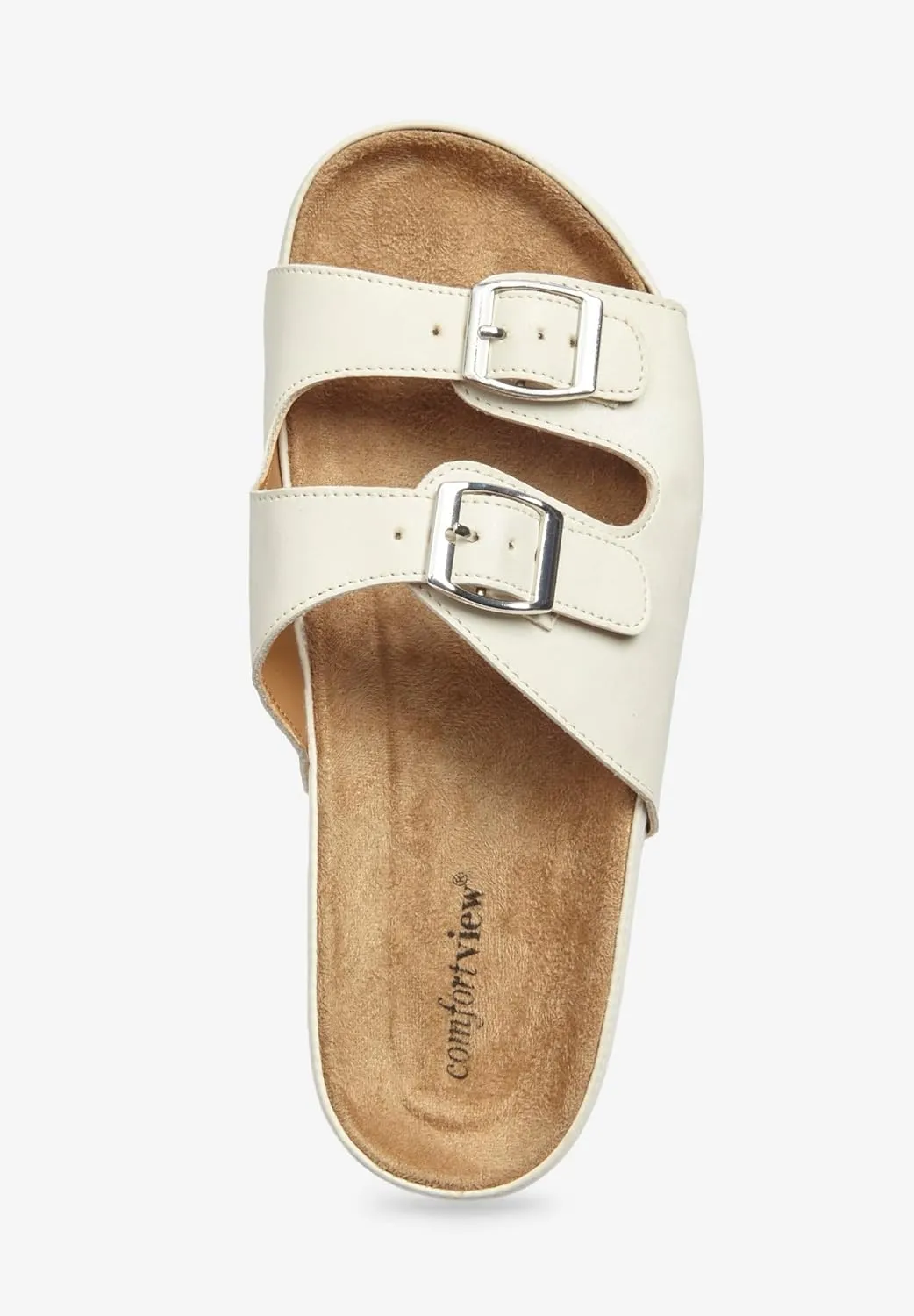 Comfortview Women's Wide Width The Maxi Footbed Sandal
