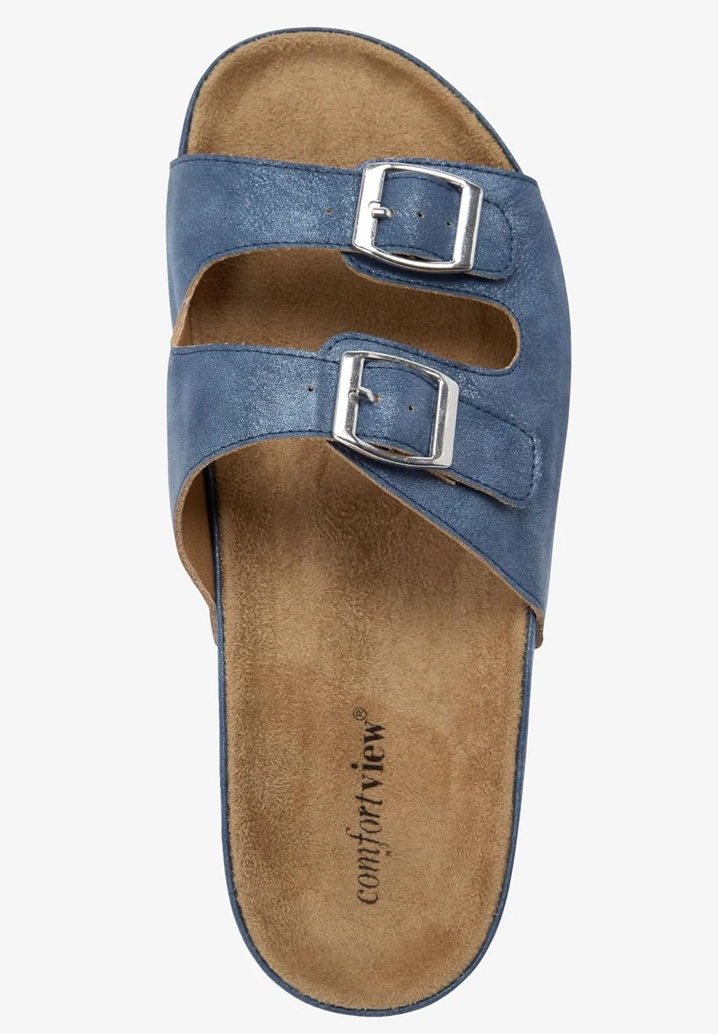 Comfortview Women's Wide Width The Maxi Footbed Sandal