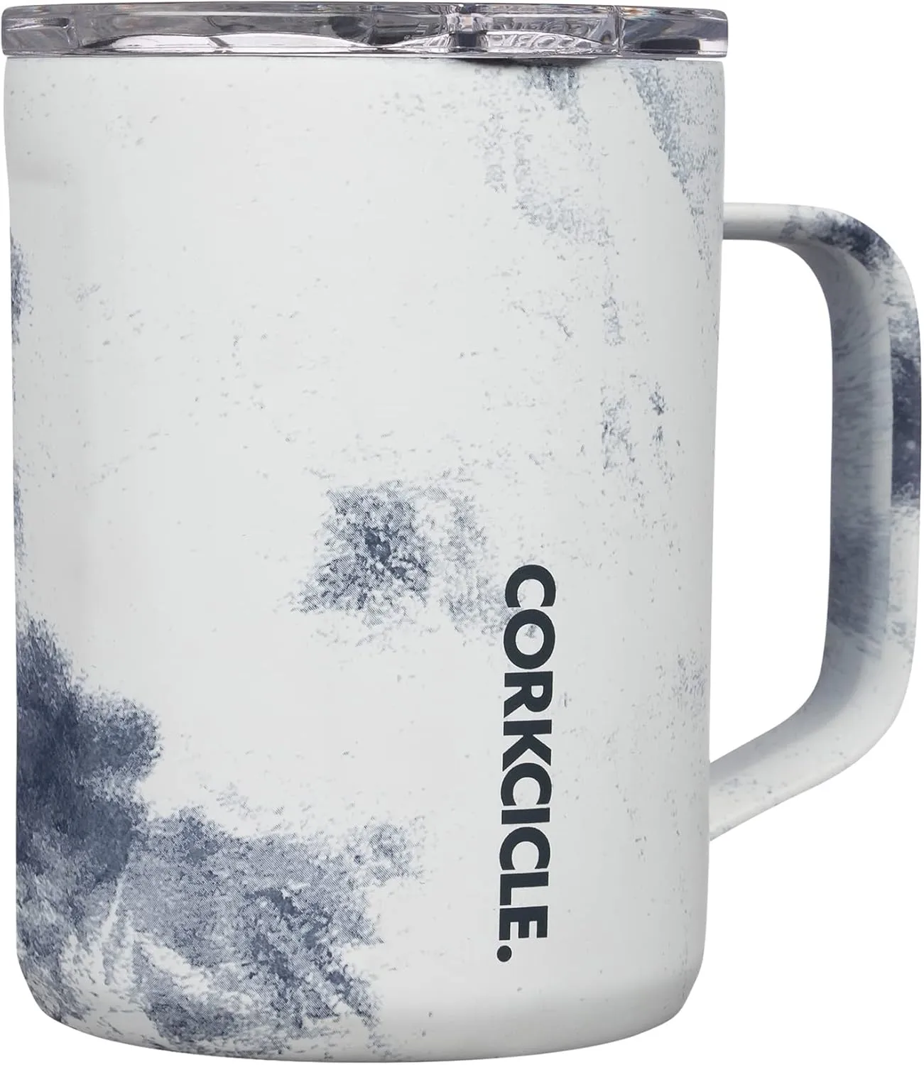 Corkcicle Disney 16 Ounce Coffee Mug Triple Insulated Stainless Steel Cup with Clear Lid and Silicone Bottom for Hot Drinks, Mickey Tie Dye