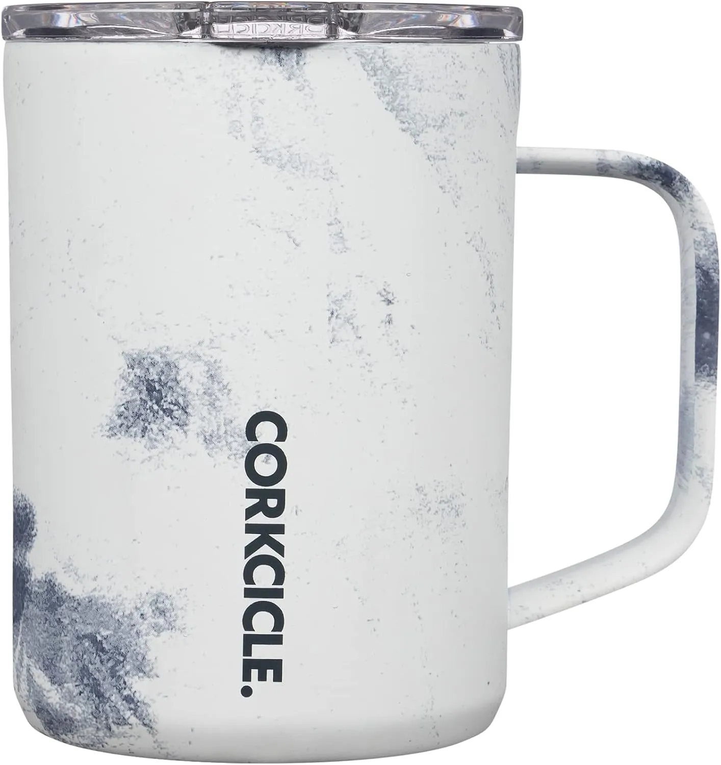 Corkcicle Disney 16 Ounce Coffee Mug Triple Insulated Stainless Steel Cup with Clear Lid and Silicone Bottom for Hot Drinks, Mickey Tie Dye