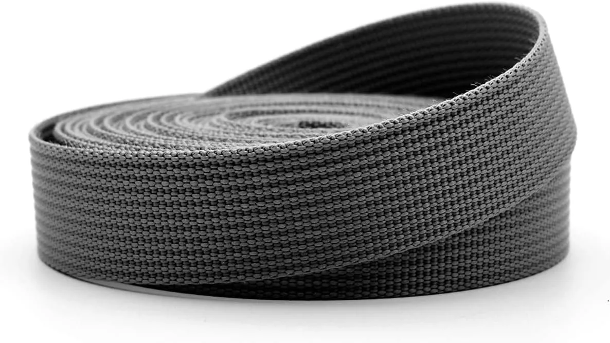 CRAFTMEMORE 1.5 Inch Heavy Nylon Webbing - Straps for Arts and Crafts, Luxury Bag Strap High Density Webbing (5 Yards, Black)
