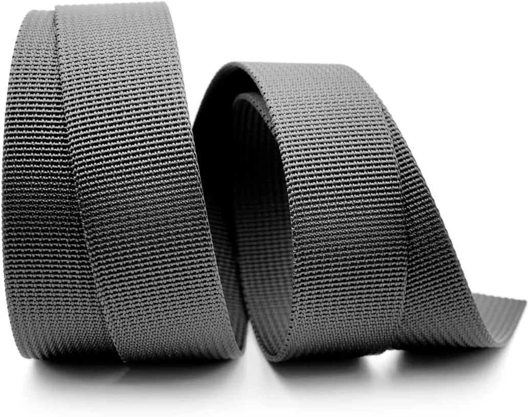 CRAFTMEMORE 1.5 Inch Heavy Nylon Webbing - Straps for Arts and Crafts, Luxury Bag Strap High Density Webbing (5 Yards, Black)