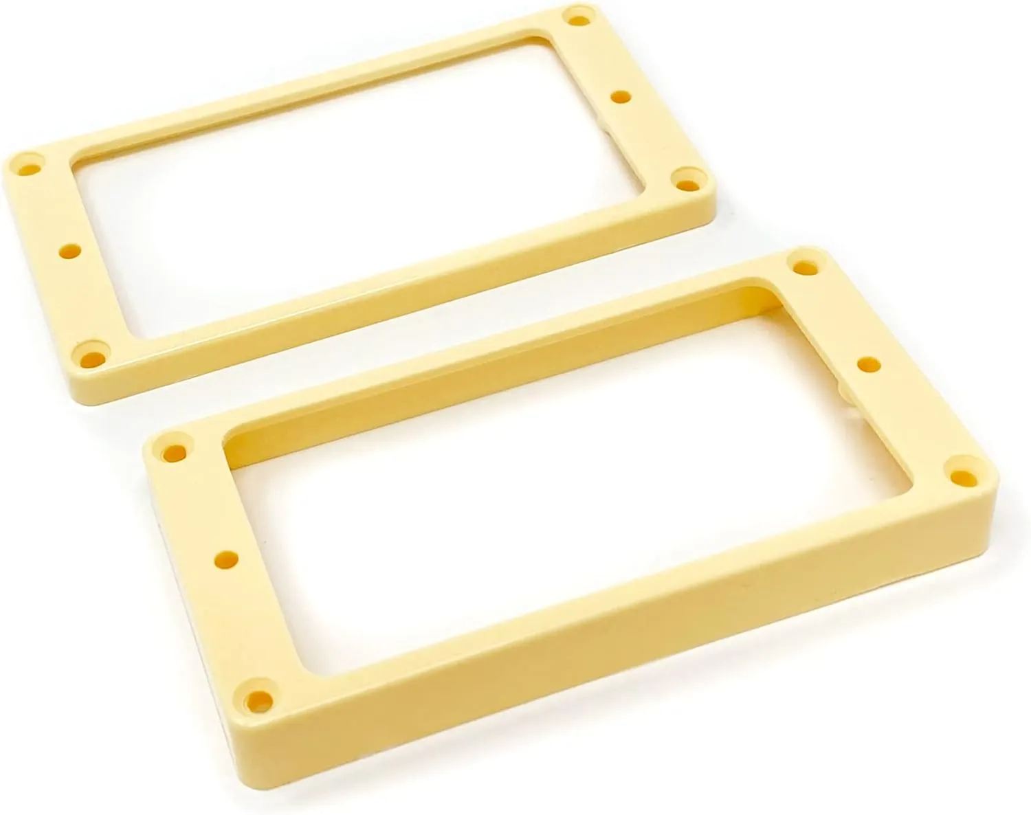 Cream Flat Bottom Humbucker Pickup Mounting Ring Set (Bridge & Neck) compatible with Gibson Les Paul SG Guitars HR2020F-CRM