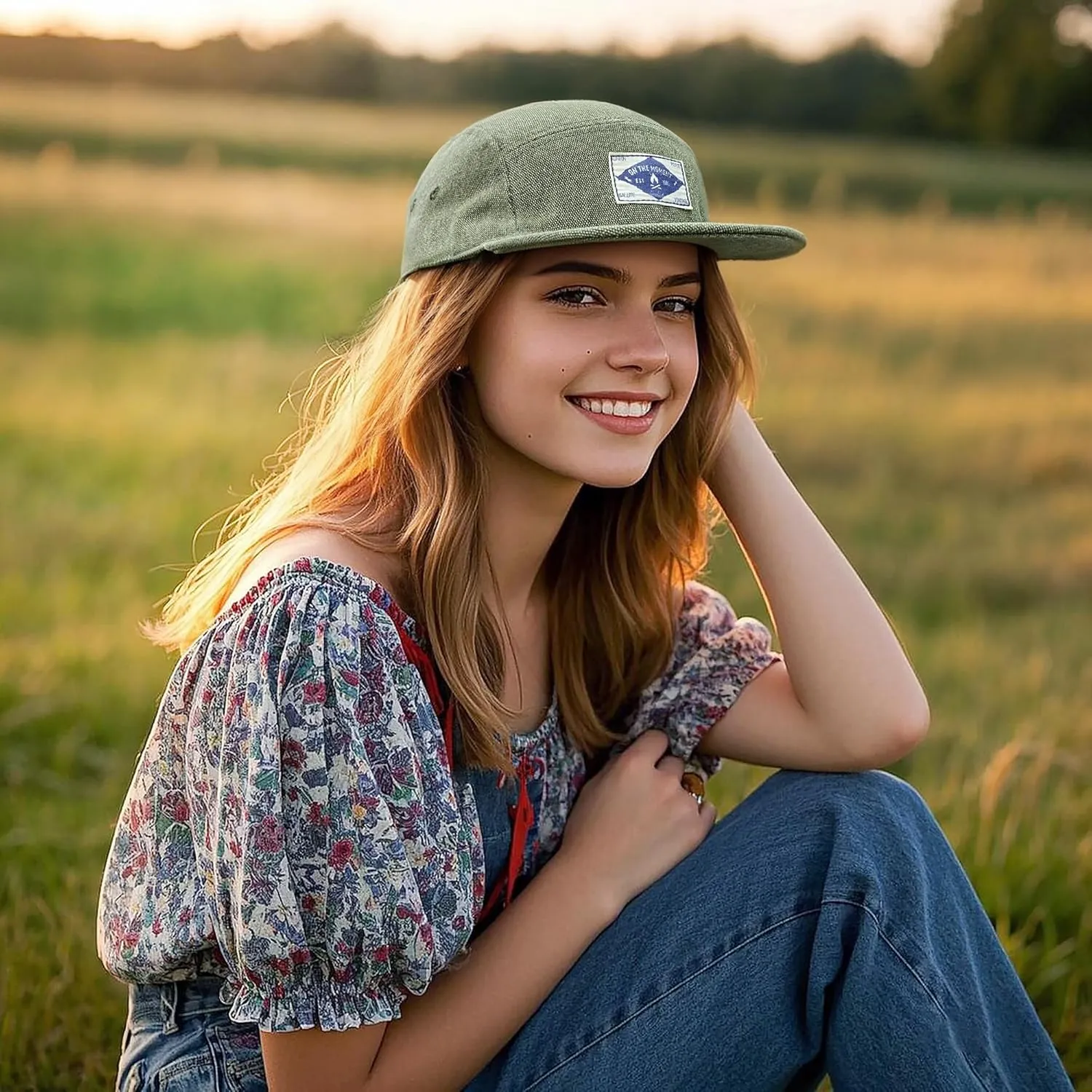 Croogo 5 Panel Hat Flat Brim Baseball Cap Snapback Hats for Men Vintage Trucker Dad Hat Hip Hop Street Style Skateboard Hats