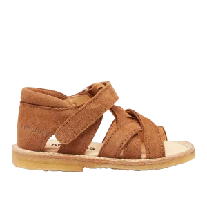 Cross sandal with open toe and velcro closure
