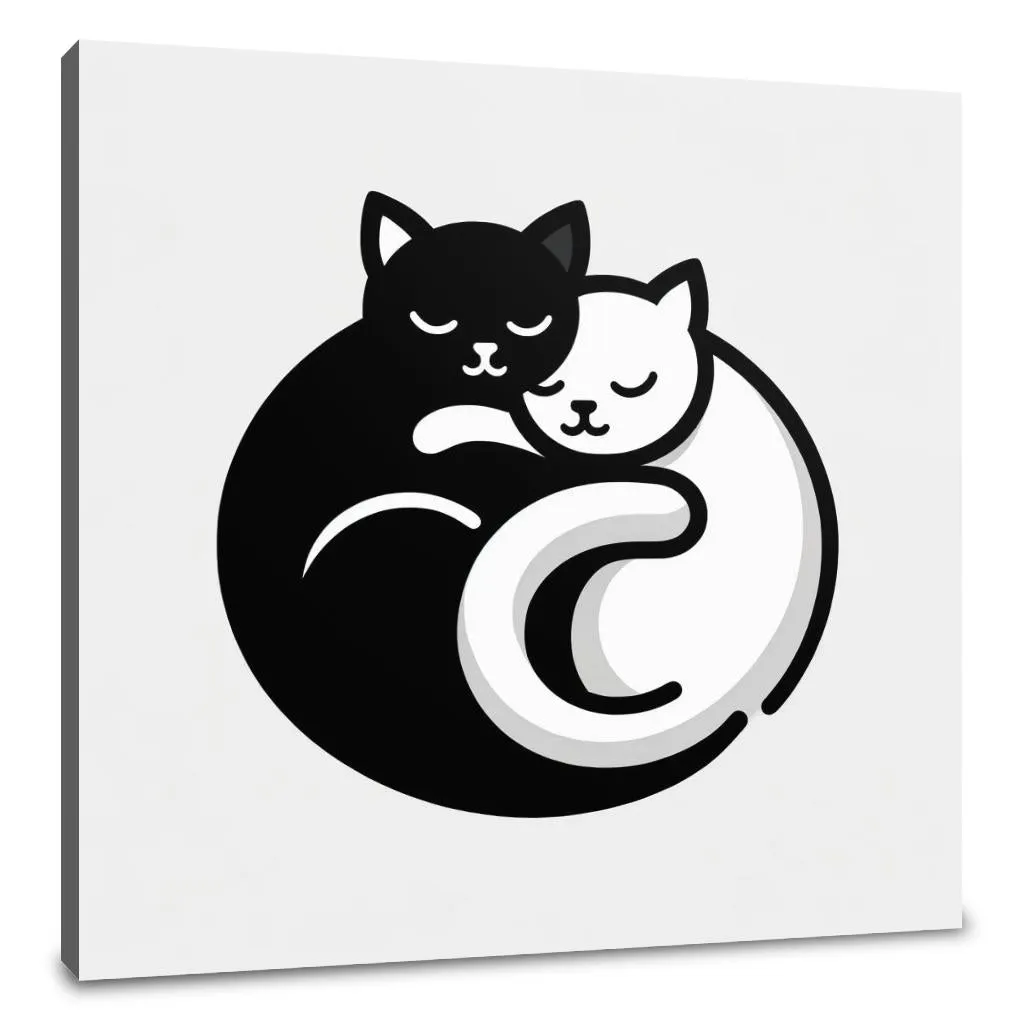 Cuddling Cats Canvas