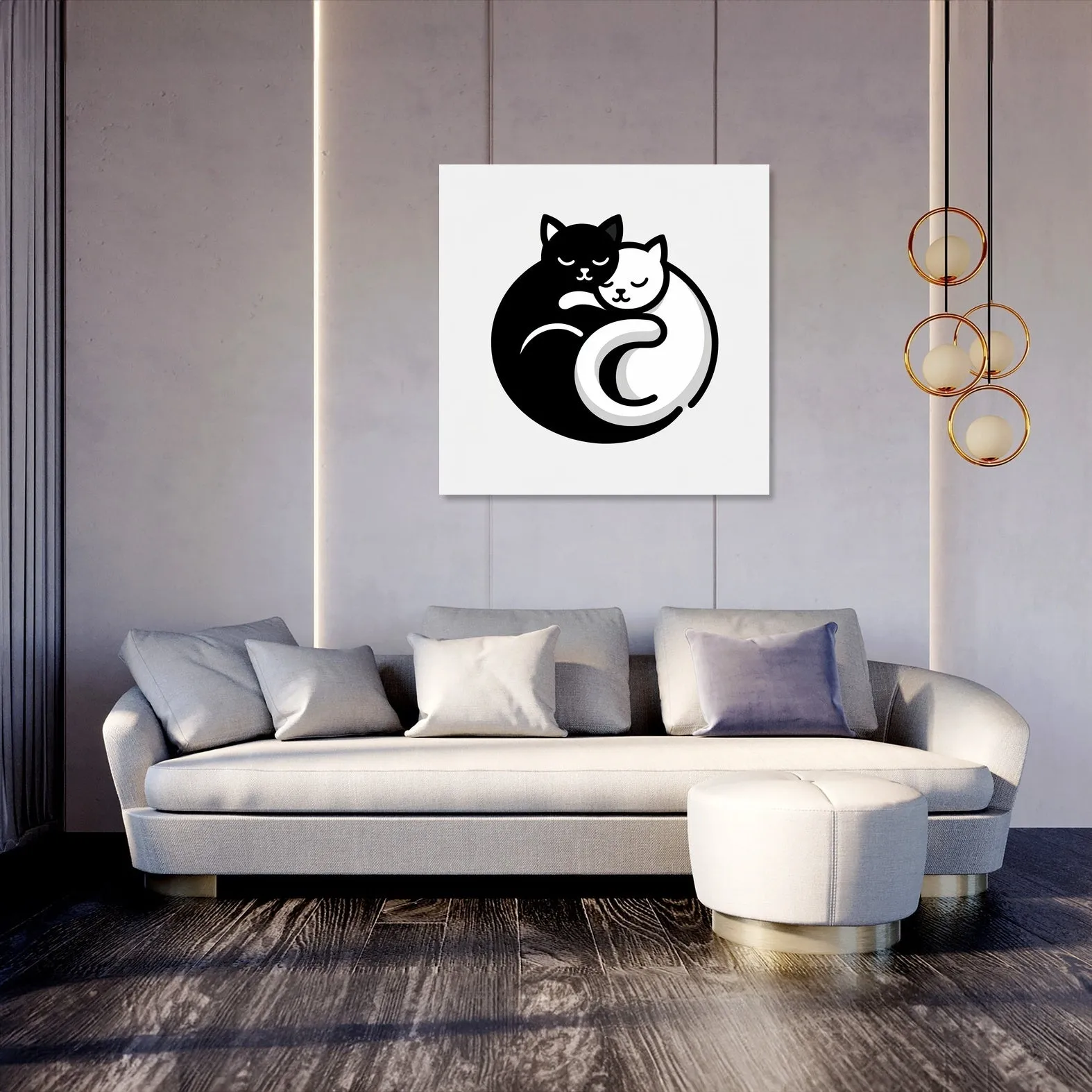 Cuddling Cats Canvas