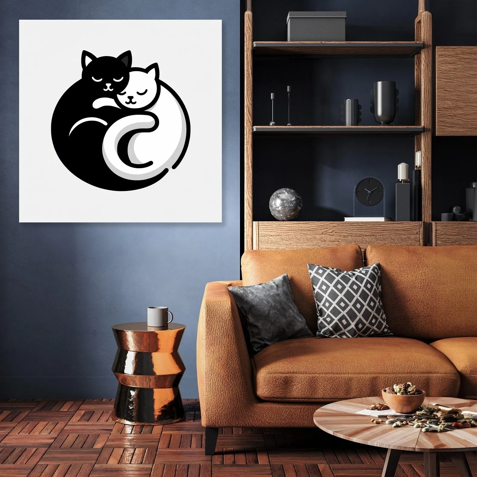 Cuddling Cats Canvas