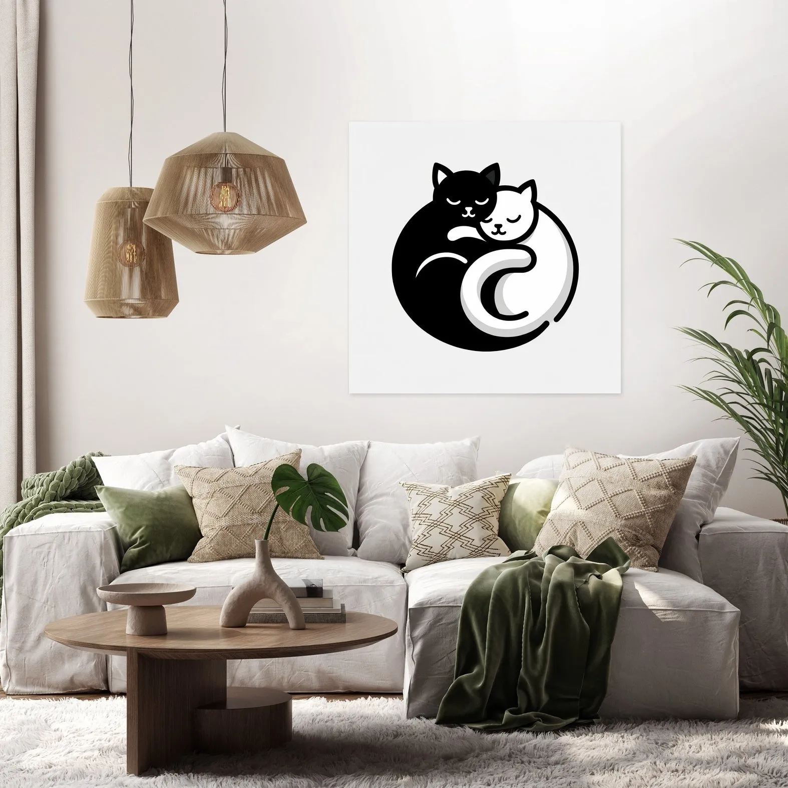 Cuddling Cats Canvas