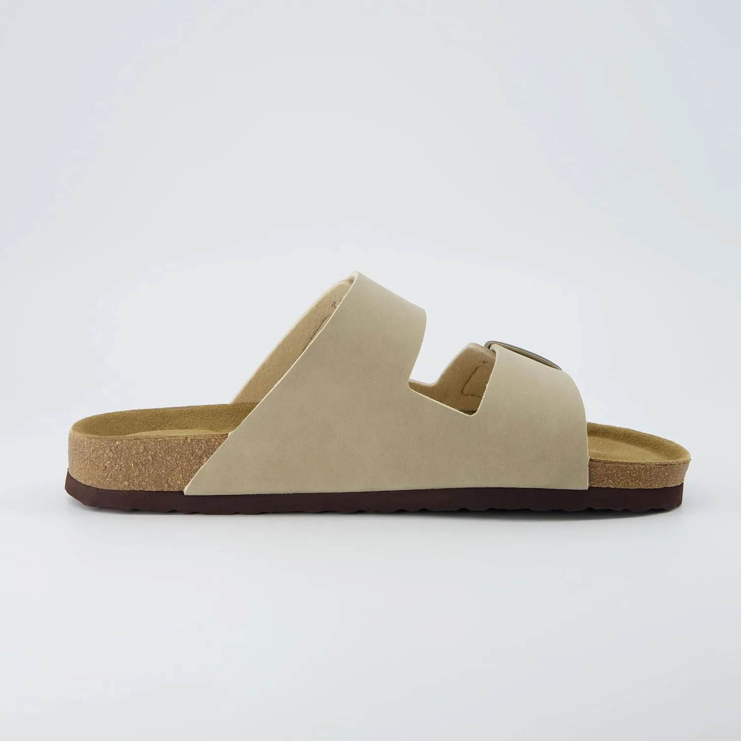 CUSHIONAIRE Men's Lynx Cork footbed Sandal with  Comfort
