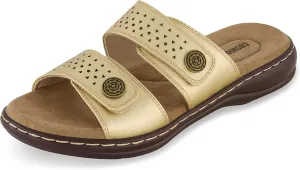 CUSHIONAIRE Women's Betsy comfort footbed slide Sandal with adjustable straps and  Comfort