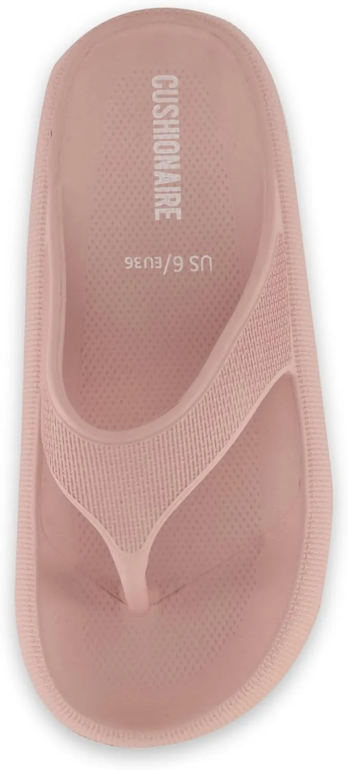 CUSHIONAIRE Women's Fling recovery cloud pool slides sandal with  Comfort