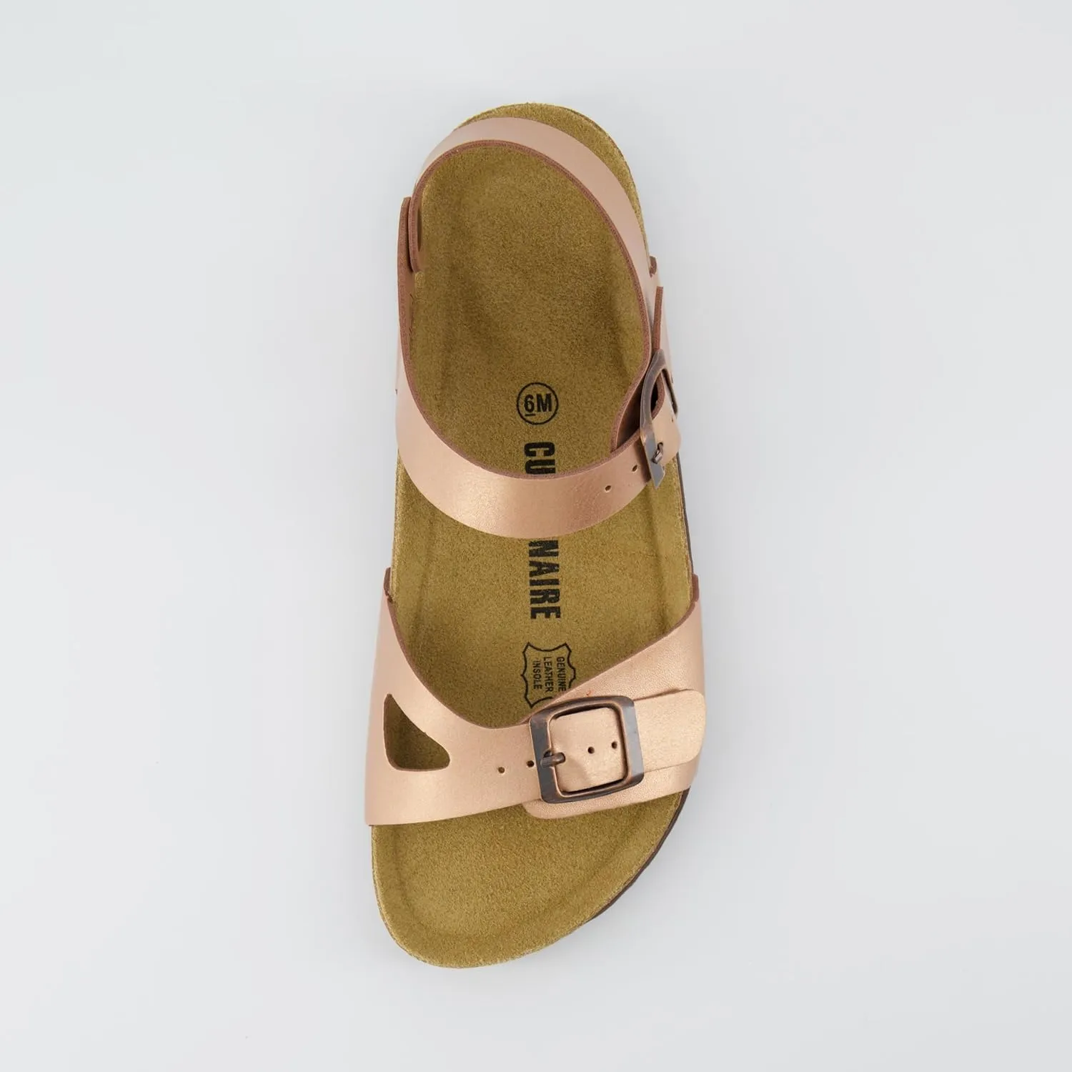 CUSHIONAIRE Women's Lauri Cork footbed Sandal with  Comfort