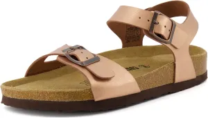 CUSHIONAIRE Women's Lauri Cork footbed Sandal with  Comfort