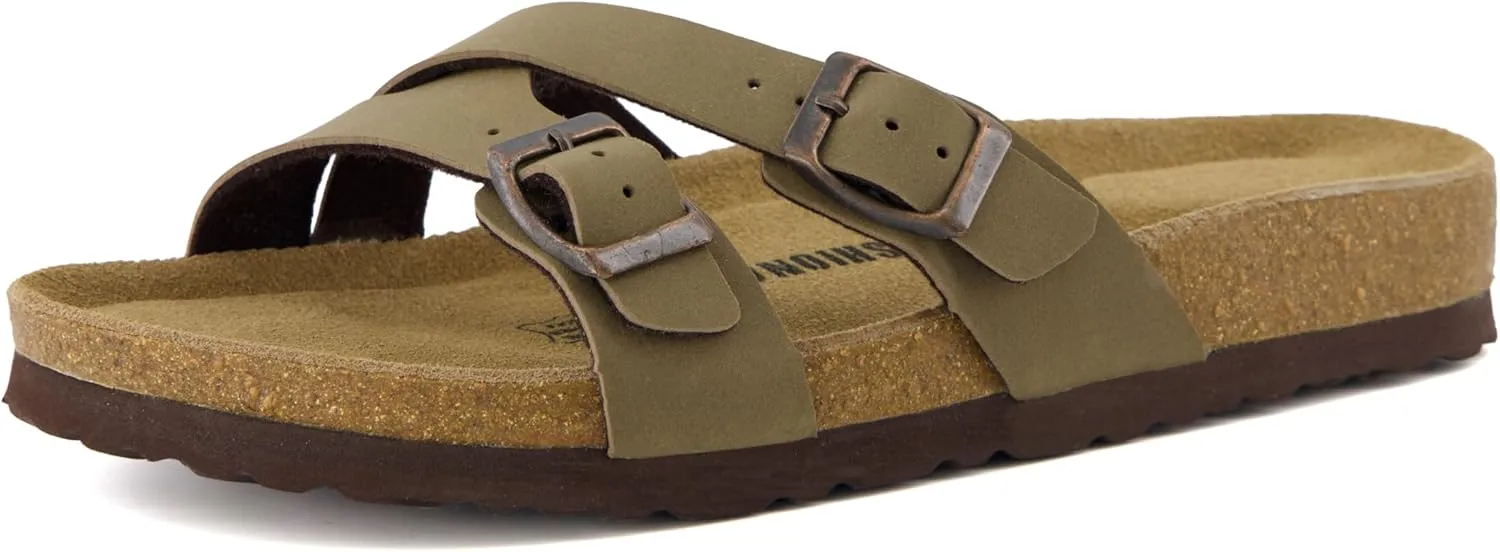 CUSHIONAIRE Women's Liza Cork Footbed Sandal With  Comfort